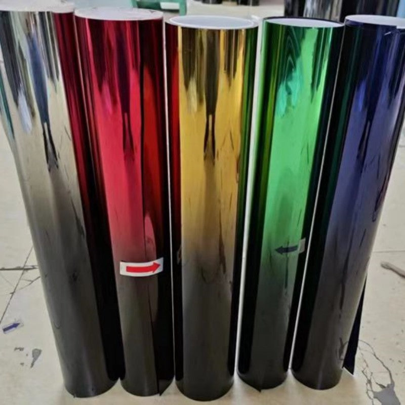 1pc Automotive Dual Color Film Gradient Insulation Film Explosion-proof Window Sunshade Film Solar Film Automotive Color Contrast Film 19.6x118.1 Inch