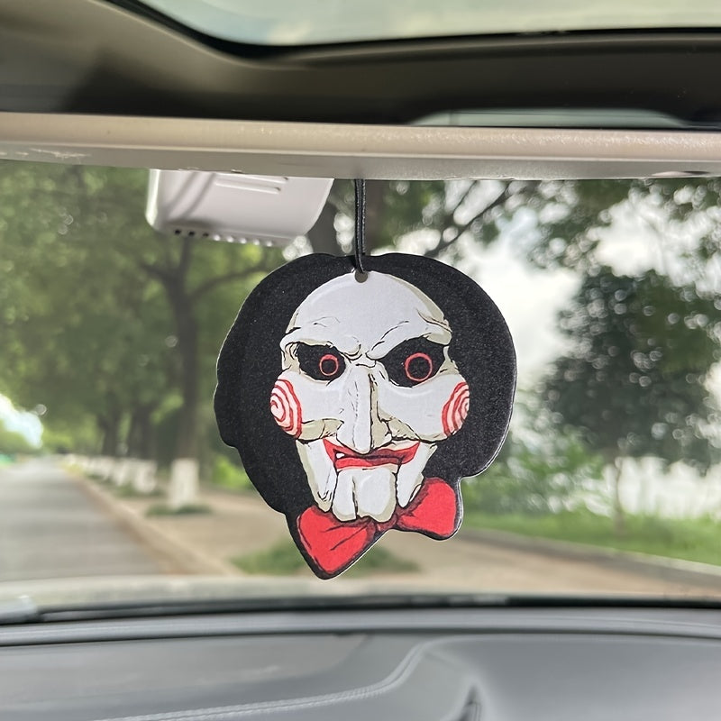 1pc/3pcs Horror Car Aromatherapy, Car Fragrance, Car Perfume, Rearview Mirror Hanging Decor, Car Air Fresheners, Car Interior Accessories Pendant