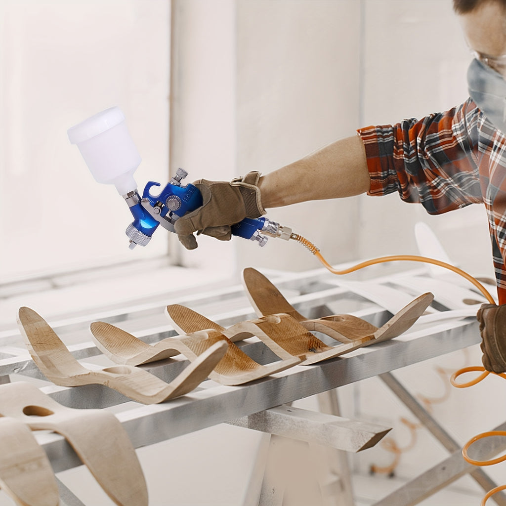 Mini HVLP Spray Guns Auto Car Detail Paint Sprayer Spot Repair With 0.8mm Or 1.0mm Nozzle 125CC - For Automotive Detailing & DIY Projects - Suitable for Professionals & Enthusiasts