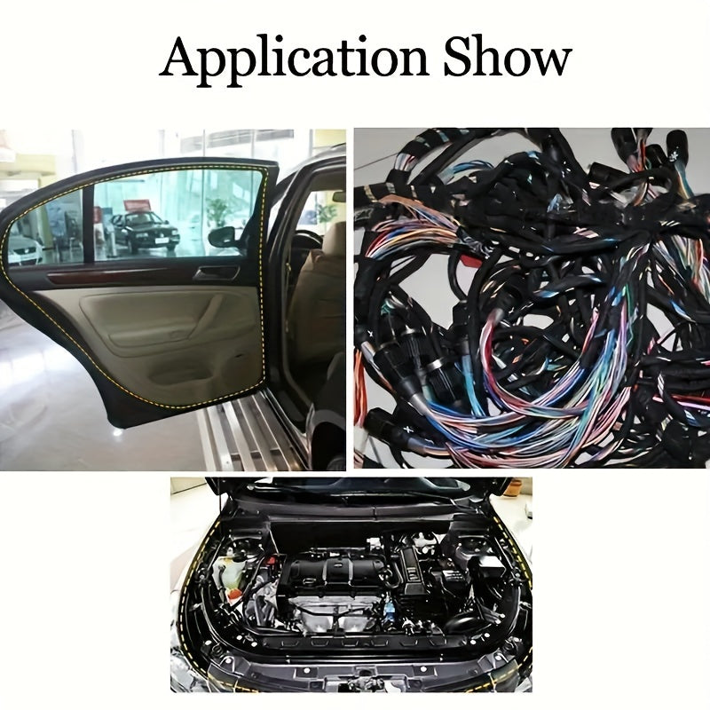 1pc Automotive Wire Harness 51618 Velvet Cloth Tape Soundproofing Tape High Temperature Resistant Fabric Base Wire Harness Tape