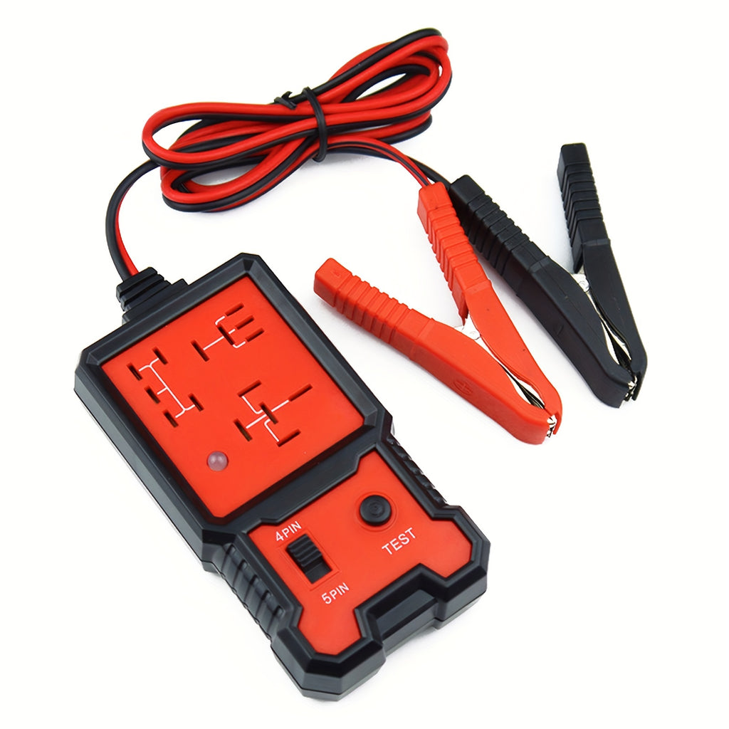 Auto Car Automotive Relay Tester For 12V 4pin And 5 Pin With Battery Clips