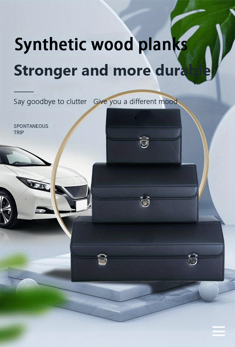 Car Trunk Storage Box, High-grade Material, Foldable Car Storage Box, Car Interior Supplies