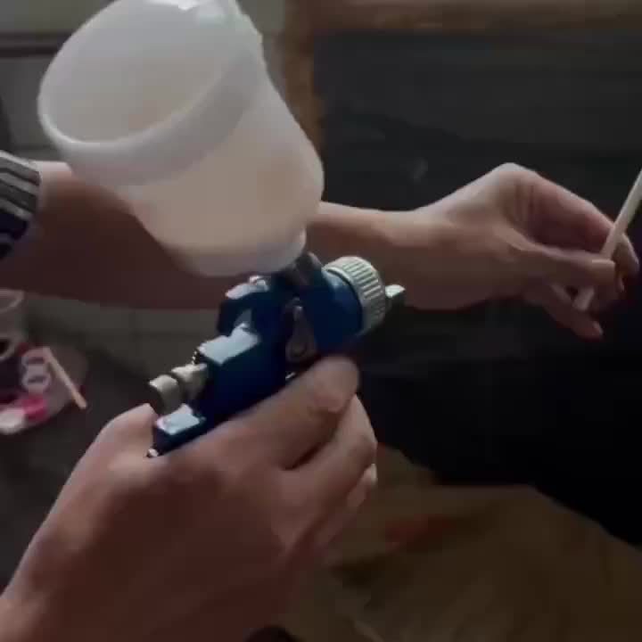 Mini HVLP Spray Guns Auto Car Detail Paint Sprayer Spot Repair With 0.8mm Or 1.0mm Nozzle 125CC - For Automotive Detailing & DIY Projects - Suitable for Professionals & Enthusiasts