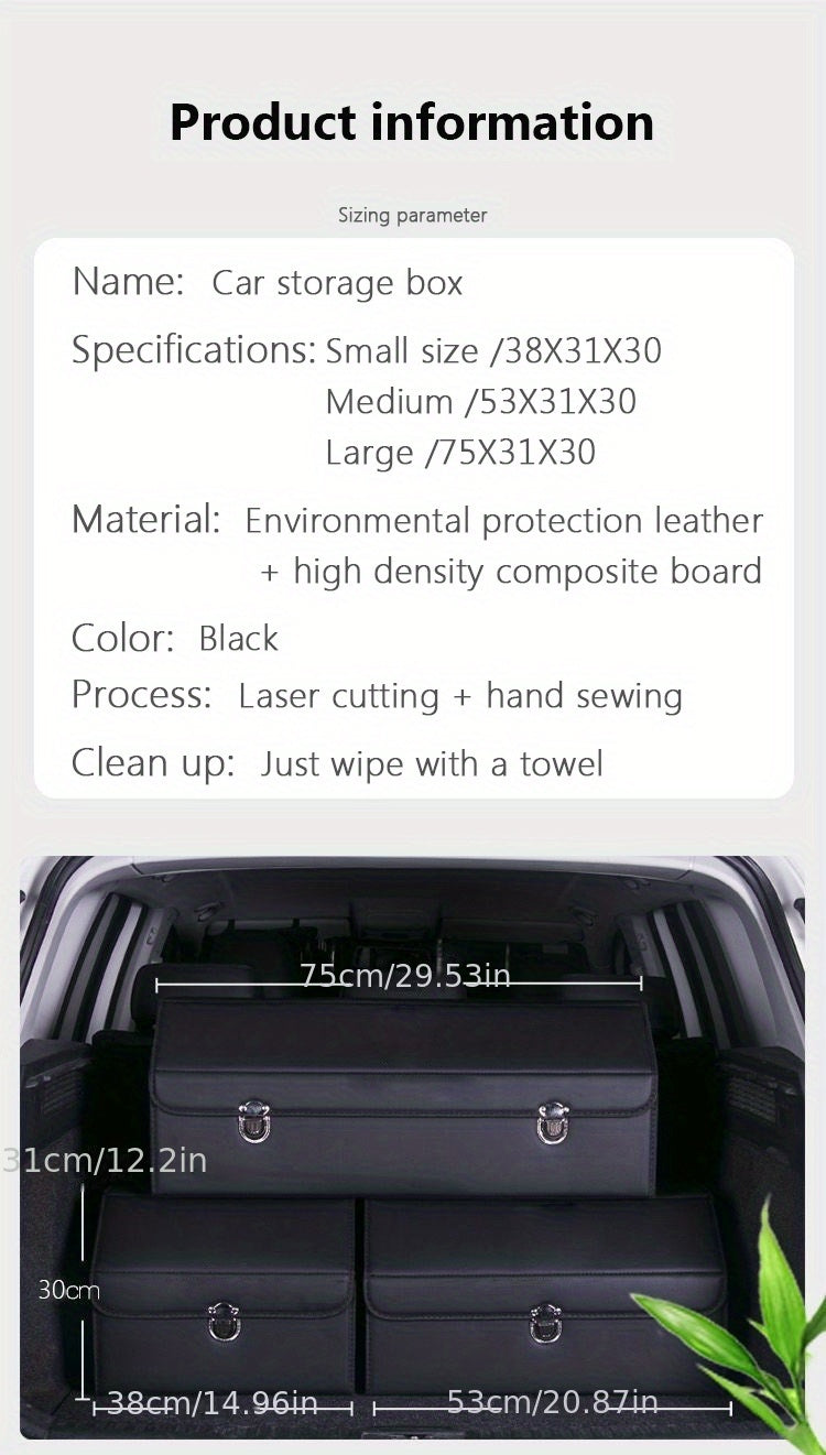 Car Trunk Storage Box, High-grade Material, Foldable Car Storage Box, Car Interior Supplies