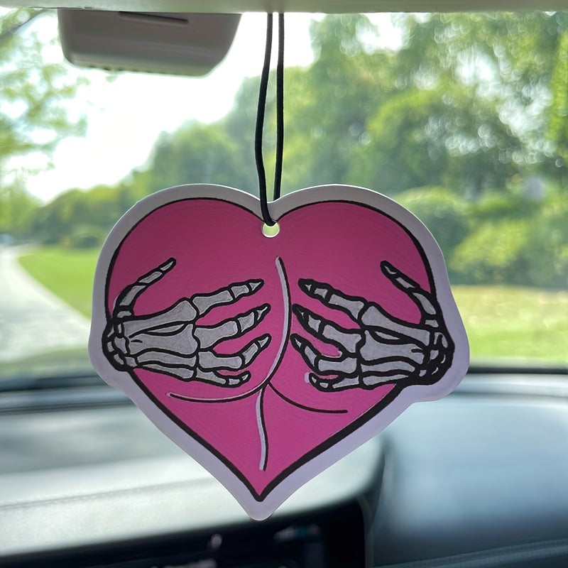 1pc/3pcs Heart Skull Hands Car Aromatherapy, Car Perfume, Rearview Mirror Hanging Decor, Car Air Fresheners, Car Interior Accessories