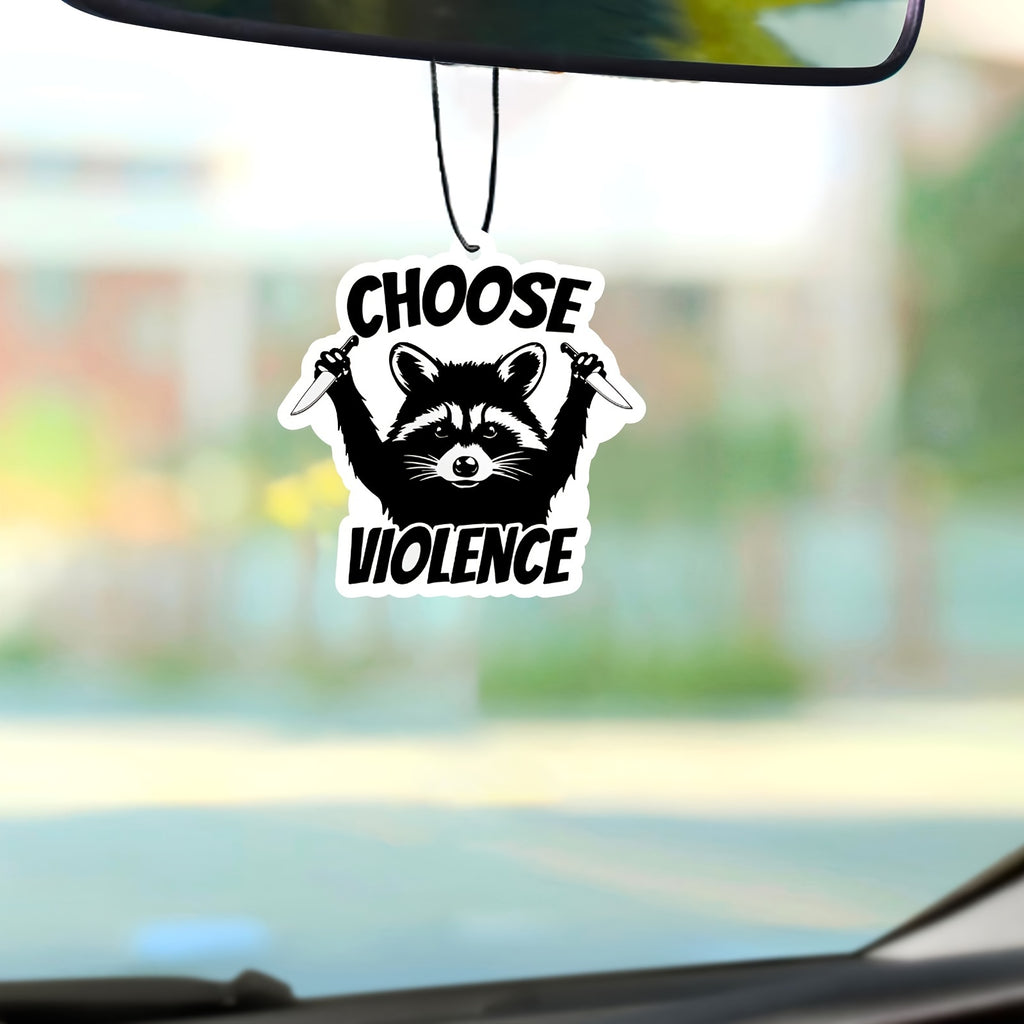 1pc Choose Raccoon Pattern Car Aromatherapy Tablet, Wardrobe Air Freshener, Car Rearview Mirror Decoration, Car Interior Accessories Eid Al-Adha Mubarak