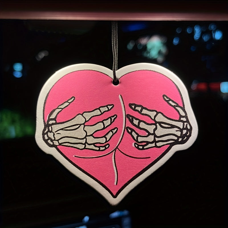 1pc/3pcs Heart Skull Hands Car Aromatherapy, Car Perfume, Rearview Mirror Hanging Decor, Car Air Fresheners, Car Interior Accessories