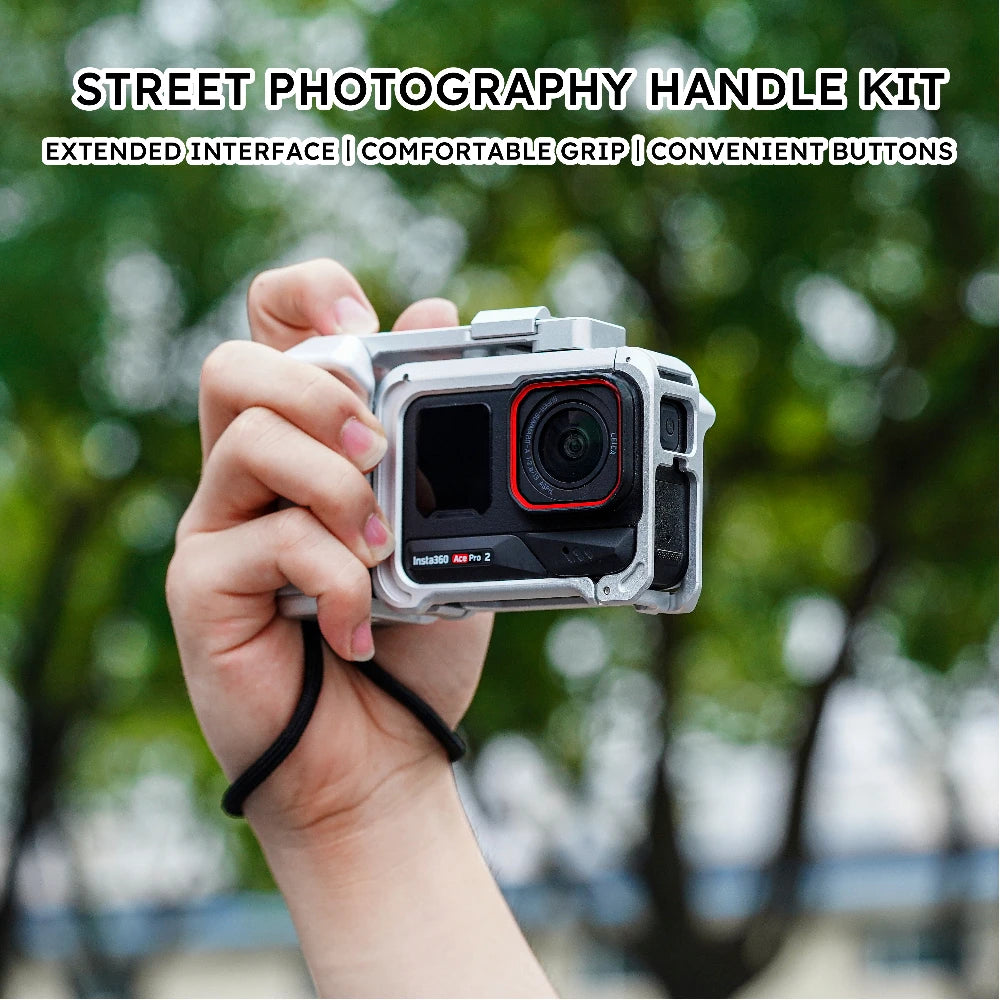 Metal Xplorer Kit For Insta360 Ace Pro/Pro 2 Camera Aluminium Alloy Protective Frame Anti-Fall Street Photo Vlog Accessories