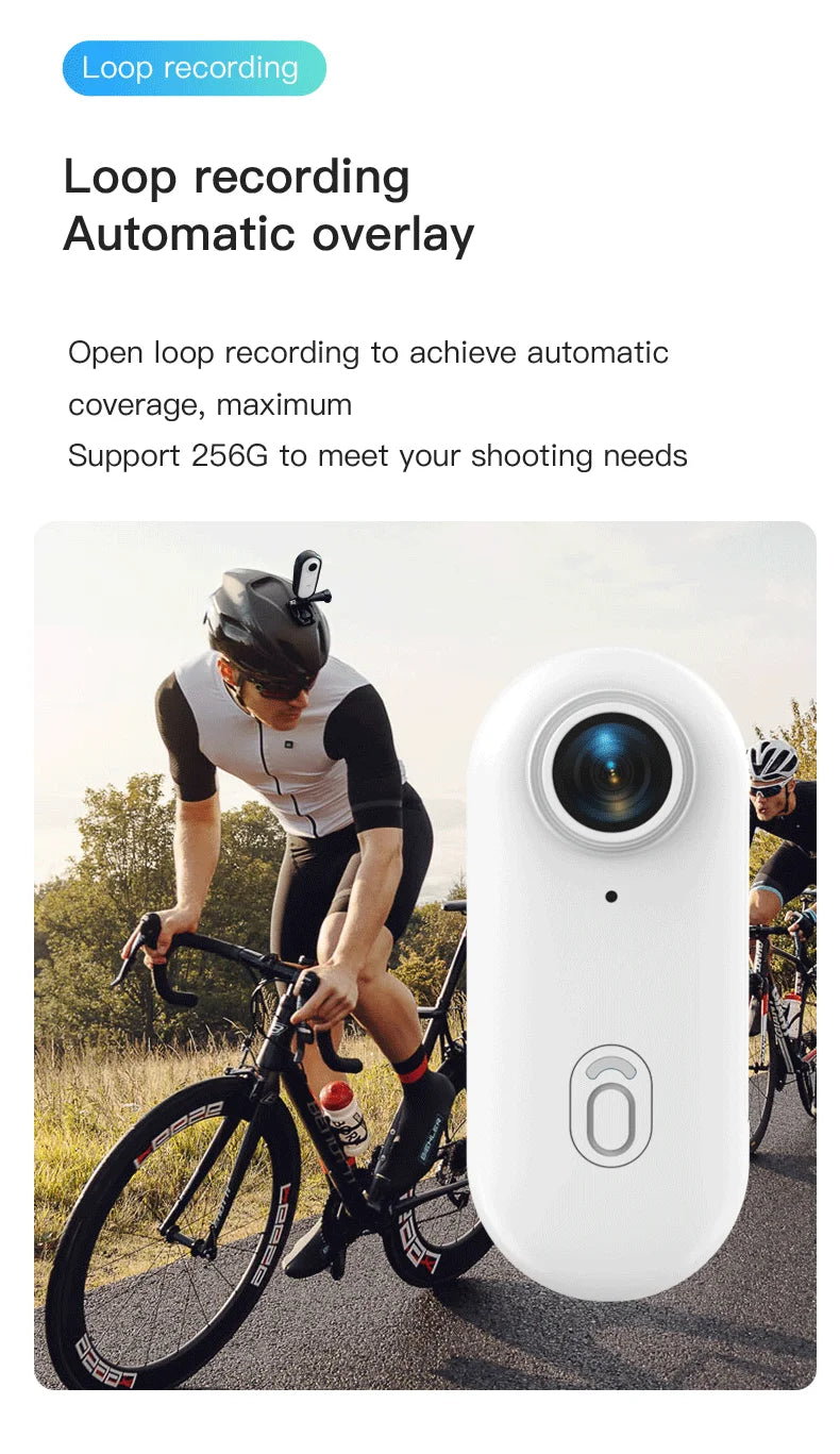Magnetic 4K Mini Action Camera HD 1080P WiFi Wireless Body Mount POV Holder Bodycam Vlogging Motorcycle Helmet Sports Video Cam