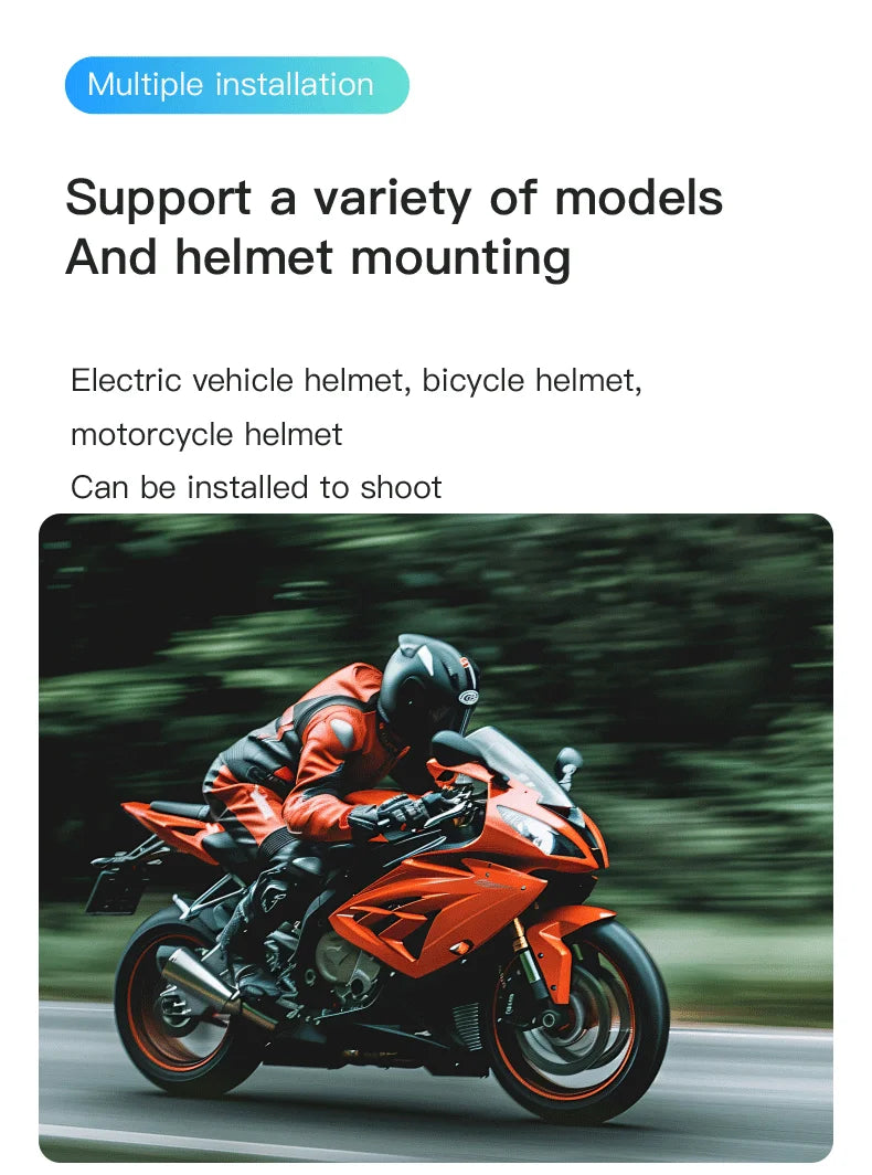 Magnetic 4K Mini Action Camera HD 1080P WiFi Wireless Body Mount POV Holder Bodycam Vlogging Motorcycle Helmet Sports Video Cam