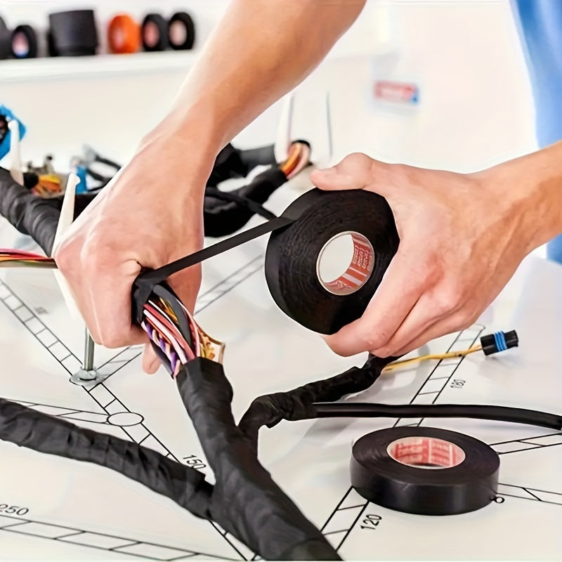 1pc Automotive Wire Harness 51618 Velvet Cloth Tape Soundproofing Tape High Temperature Resistant Fabric Base Wire Harness Tape