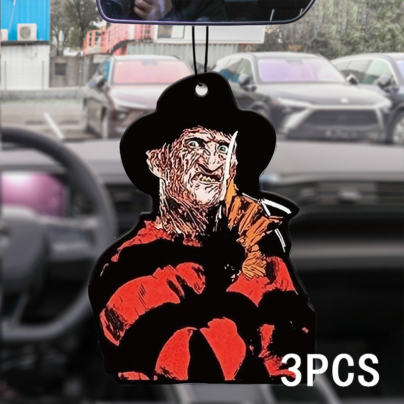 1pc/3pcs Horror Car Aromatherapy, Car Fragrance, Car Perfume, Rearview Mirror Hanging Decor, Car Air Fresheners, Car Interior Accessories Pendant