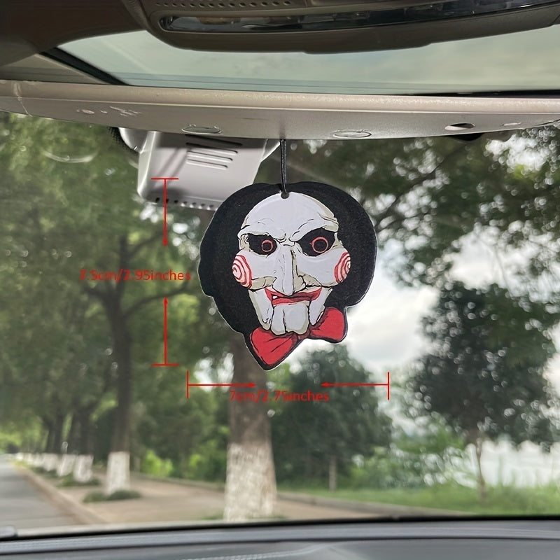 1pc/3pcs Horror Car Aromatherapy, Car Fragrance, Car Perfume, Rearview Mirror Hanging Decor, Car Air Fresheners, Car Interior Accessories Pendant