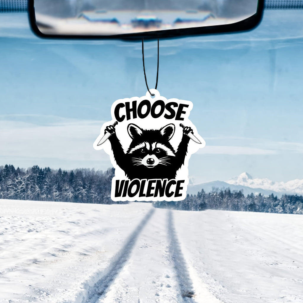 1pc Choose Raccoon Pattern Car Aromatherapy Tablet, Wardrobe Air Freshener, Car Rearview Mirror Decoration, Car Interior Accessories Eid Al-Adha Mubarak