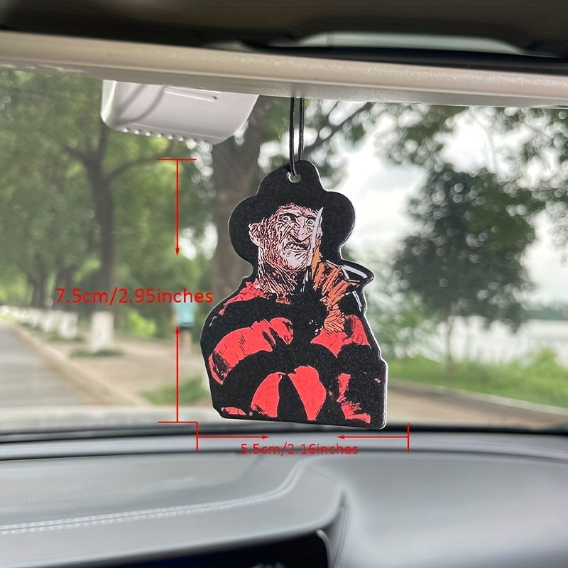 1pc/3pcs Horror Car Aromatherapy, Car Fragrance, Car Perfume, Rearview Mirror Hanging Decor, Car Air Fresheners, Car Interior Accessories Pendant