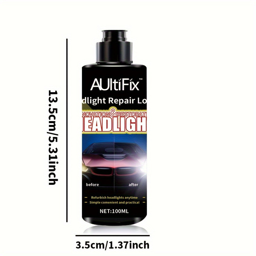 AULTIFIX Car Headlight Repair Cream, 3.38oz, Anti-Oxidation & Scratch Repair, PVC Plastic Polish, Universal Fit for Car Light Maintenance & Care