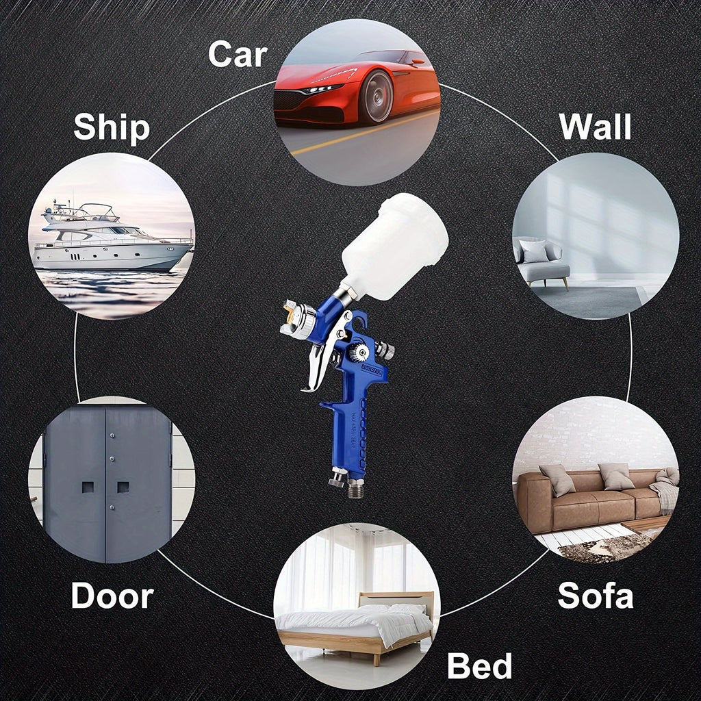 Mini HVLP Spray Guns Auto Car Detail Paint Sprayer Spot Repair With 0.8mm Or 1.0mm Nozzle 125CC - For Automotive Detailing & DIY Projects - Suitable for Professionals & Enthusiasts